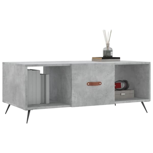 vidaXL Soffbord betonggrå 102x50x40 cm konstruerat trä