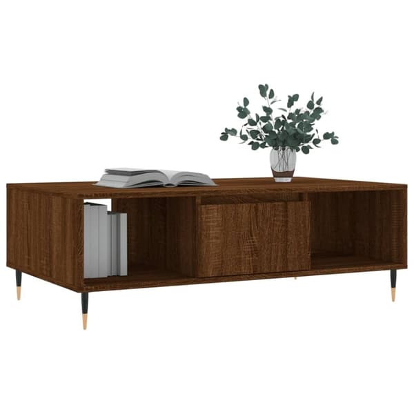 vidaXL sofabord 104x60x35 cm konstrueret træ brun egetræsfarve