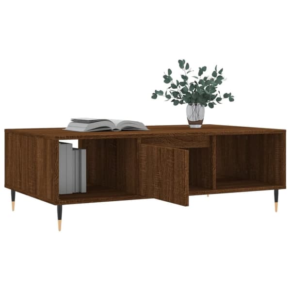 vidaXL sofabord 104x60x35 cm konstrueret træ brun egetræsfarve