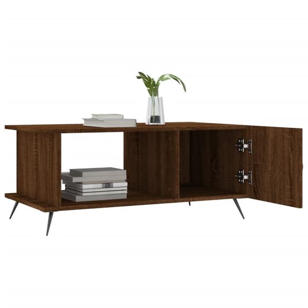 vidaXL sofabord 90x50x40 cm konstrueret træ brun egetræsfarve