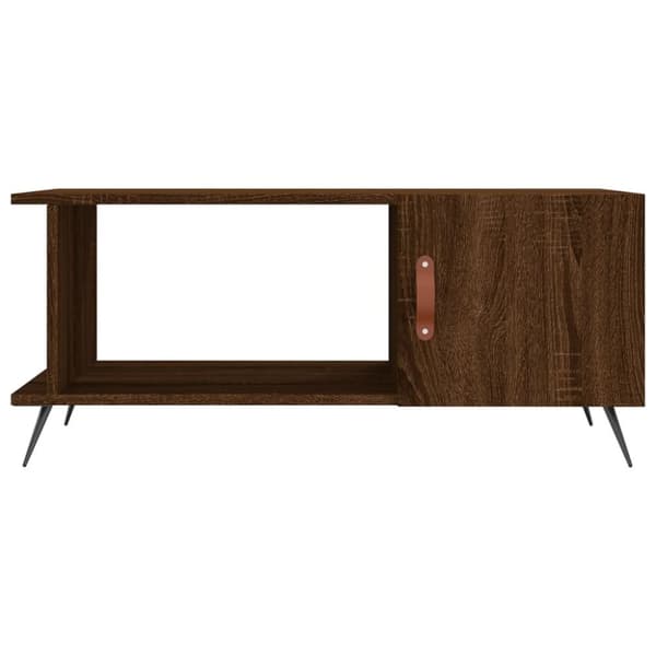 vidaXL sofabord 90x50x40 cm konstrueret træ brun egetræsfarve