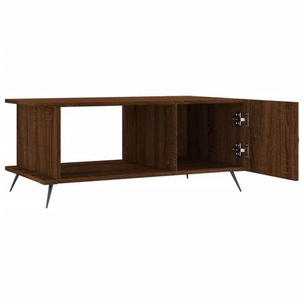 vidaXL sofabord 90x50x40 cm konstrueret træ brun egetræsfarve