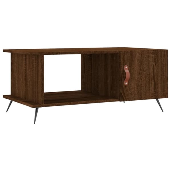 vidaXL sofabord 90x50x40 cm konstrueret træ brun egetræsfarve