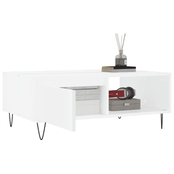 vidaXL Soffbord vit 90x60x35 cm konstruerat trä