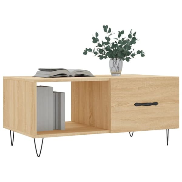 vidaXL sofabord 90x50x40 cm konstrueret træ sonoma-eg