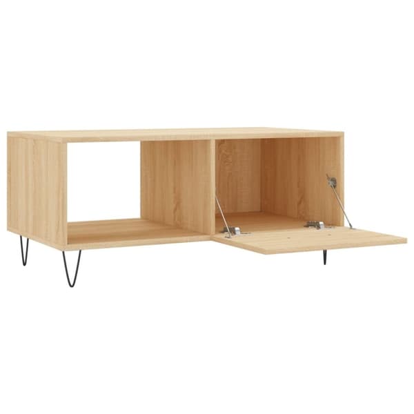 vidaXL sofabord 90x50x40 cm konstrueret træ sonoma-eg