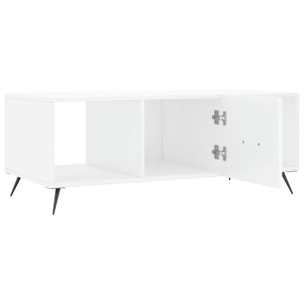 vidaXL sofabord 102x50x40 cm konstrueret træ hvid højglans