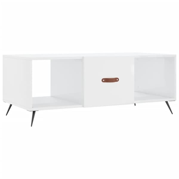 vidaXL sofabord 102x50x40 cm konstrueret træ hvid højglans