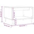 Miniatyrbillede 9 af 9: vidaXL sofabord 60x50x40 cm konstrueret træ brunt egetræ