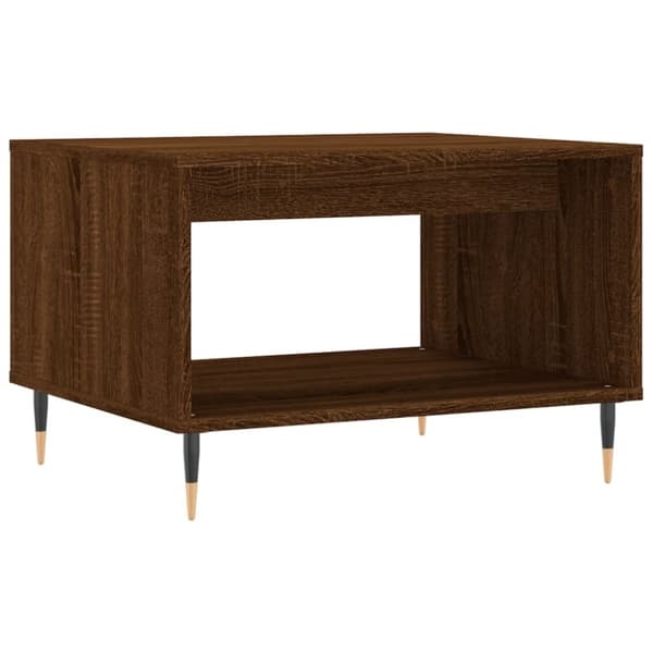 vidaXL sofabord 60x50x40 cm konstrueret træ brunt egetræ