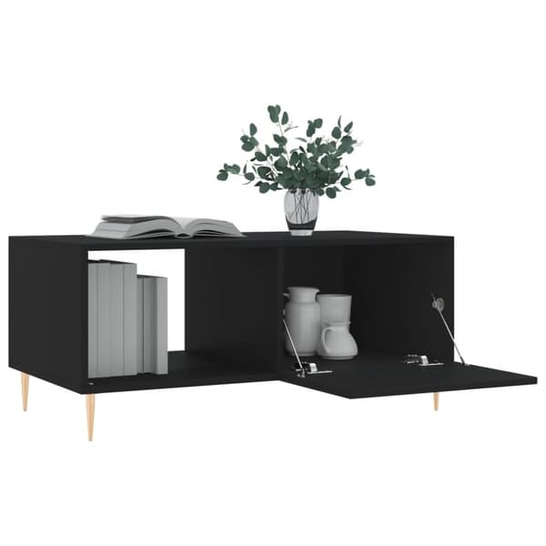 vidaXL Soffbord svart 90x50x40 cm konstruerat trä