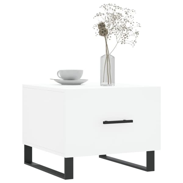 vidaXL Salongbord hvit 50x50x40 cm konstruert tre