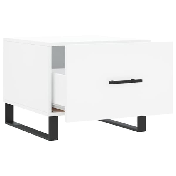 vidaXL Salongbord hvit 50x50x40 cm konstruert tre