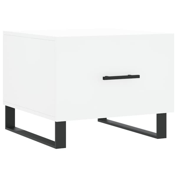vidaXL Salongbord hvit 50x50x40 cm konstruert tre