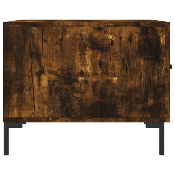 vidaXL sofabord 50x50x40 cm konstrueret træ røget egetræsfarve