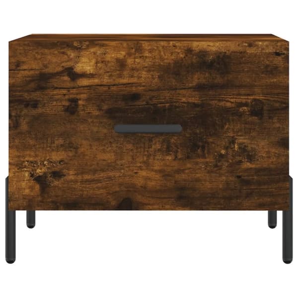 vidaXL Salongbord røkt eik 50x50x40 cm konstruert tre