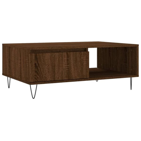 vidaXL Sohvapöytä ruskea tammi 90x60x35 cm tekninen puu