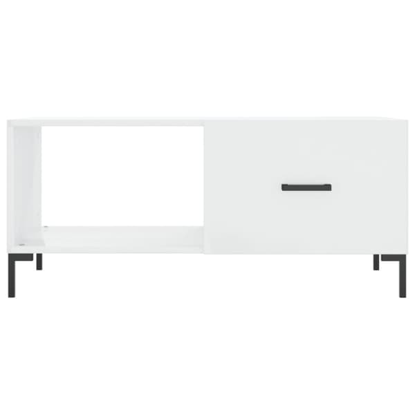 vidaXL sofabord 90x50x40 cm konstrueret træ hvid højglans