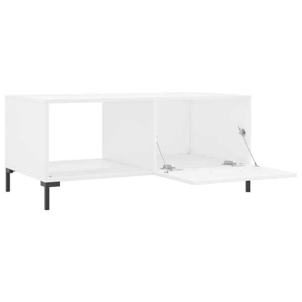 vidaXL sofabord 90x50x40 cm konstrueret træ hvid højglans