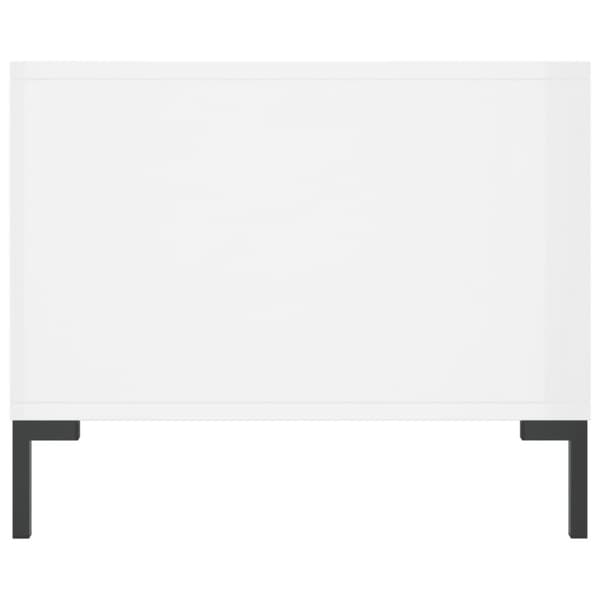 vidaXL sofabord 90x50x40 cm konstrueret træ hvid højglans