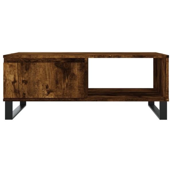 vidaXL sofabord 90x60x35 cm konstrueret træ røget egetræsfarve