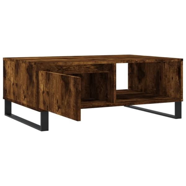 vidaXL sofabord 90x60x35 cm konstrueret træ røget egetræsfarve