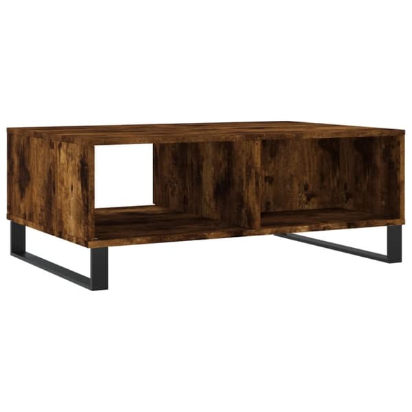 vidaXL sofabord 90x60x35 cm konstrueret træ røget egetræsfarve