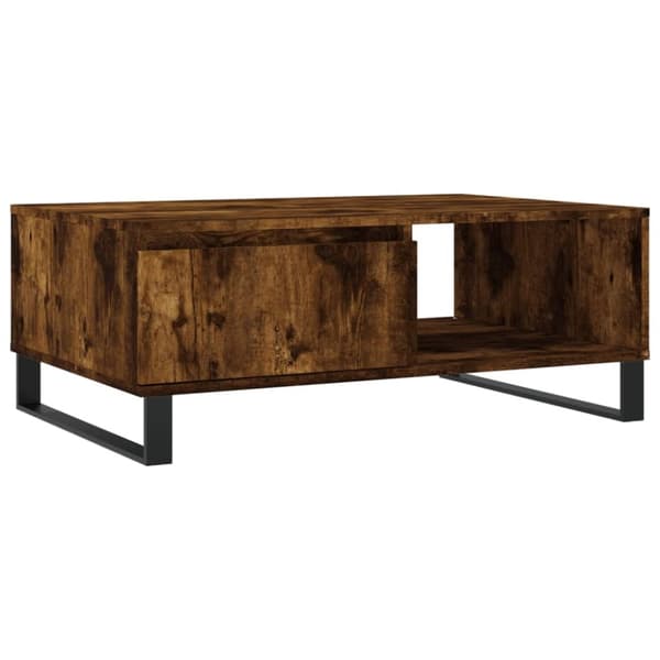 vidaXL sofabord 90x60x35 cm konstrueret træ røget egetræsfarve