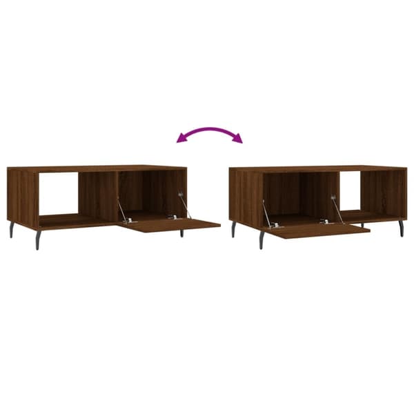 vidaXL Salongbord brun eik 90x50x40 cm konstruert tre