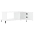 Miniatyrbilde 7 av 10: vidaXL Salongbord hvit 90x50x40 cm konstruert tre