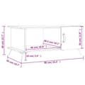 Miniatyrbilde 10 av 10: vidaXL Salongbord hvit 90x50x40 cm konstruert tre