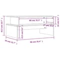Miniatyrbillede 9 af 9: vidaXL sofabord 90x55x42,5 cm konstrueret træ grå sonoma-eg