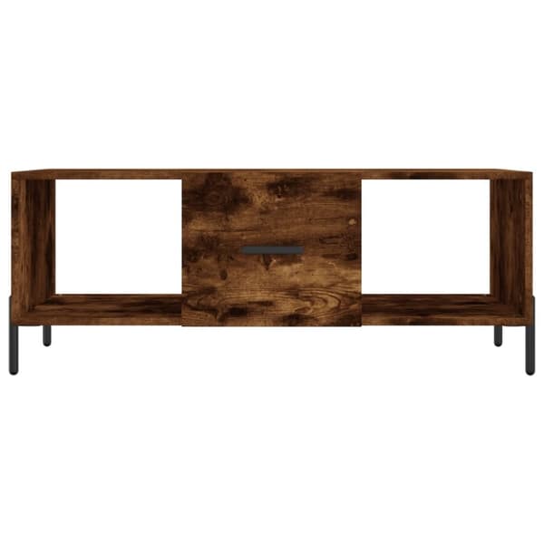 vidaXL Salongbord røkt eik 102x50x40 cm konstruert tre