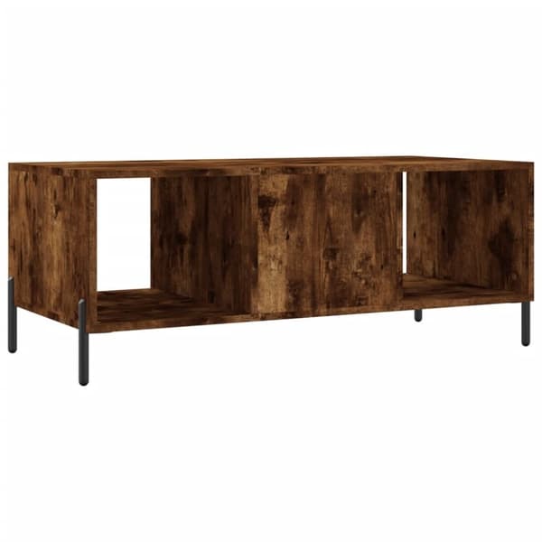 vidaXL Salongbord røkt eik 102x50x40 cm konstruert tre