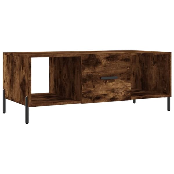 vidaXL Salongbord røkt eik 102x50x40 cm konstruert tre