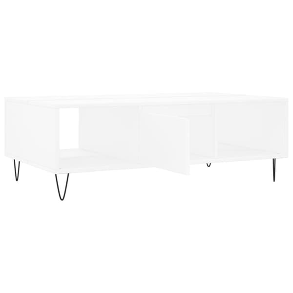 vidaXL Salongbord hvit 104x60x35 cm konstruert tre