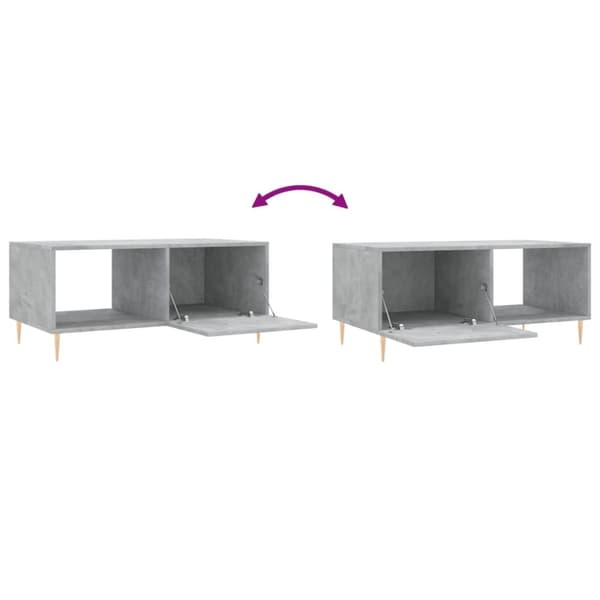 vidaXL Salongbord betonggrå 90x50x40 cm konstruert tre