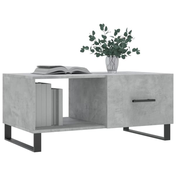 vidaXL Soffbord betonggrå 90x50x40 cm konstruerat trä