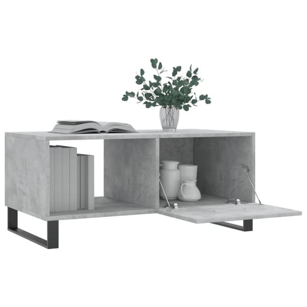 vidaXL Soffbord betonggrå 90x50x40 cm konstruerat trä