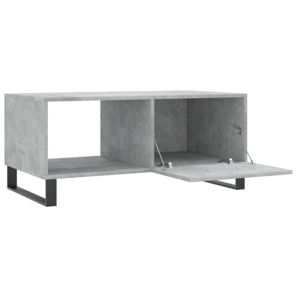 vidaXL Soffbord betonggrå 90x50x40 cm konstruerat trä