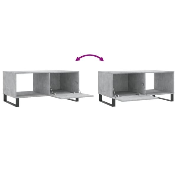 vidaXL Soffbord betonggrå 90x50x40 cm konstruerat trä