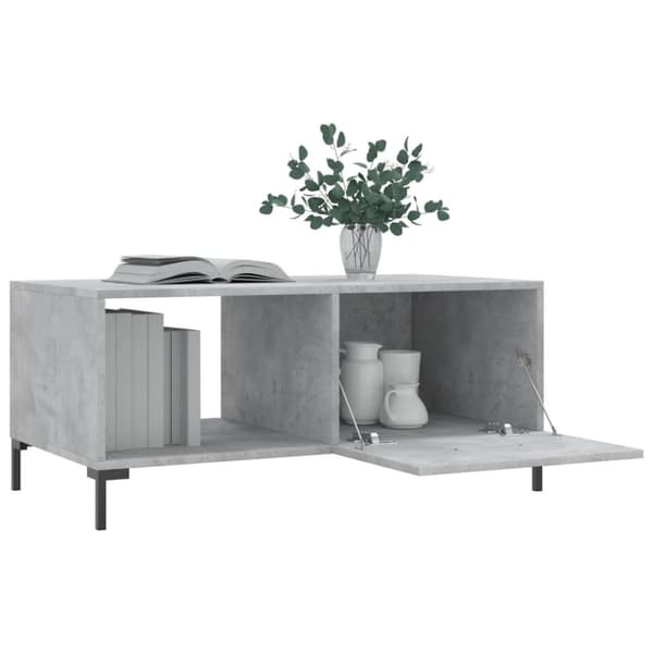 vidaXL sofabord 90x50x40 cm konstrueret træ betongrå