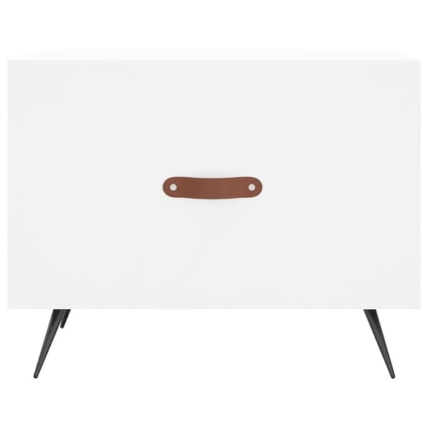 vidaXL Salongbord hvit 50x50x40 cm konstruert tre