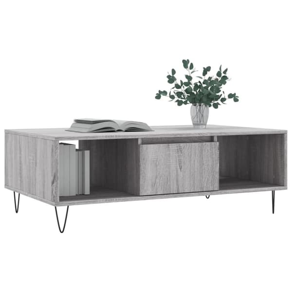 vidaXL sofabord 104x60x35 cm konstrueret træ grå sonoma-eg