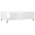 Miniatyrbilde 6 av 11: vidaXL Salongbord høyglans hvit 104x60x35 cm konstruert tre