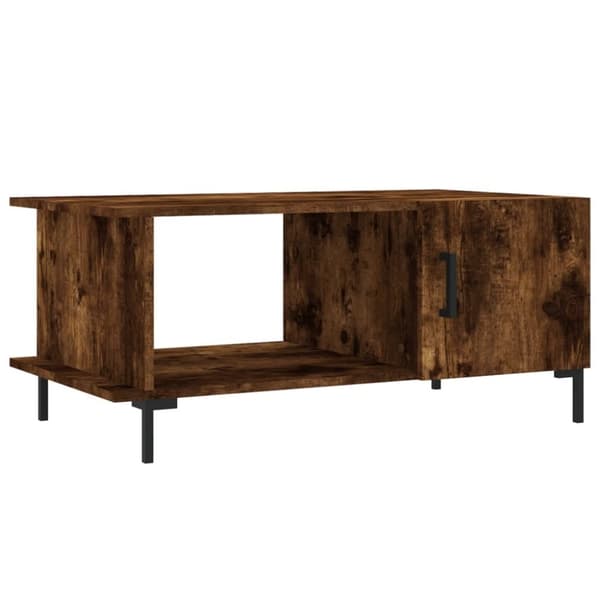vidaXL sofabord 90x50x40 cm konstrueret træ røget egetræsfarve