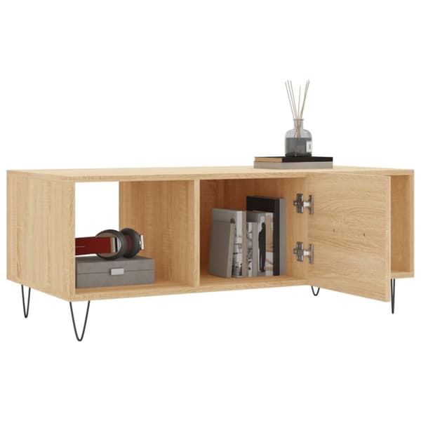vidaXL Sohvapöytä Sonoma-tammi 102x50x40 cm tekninen puu