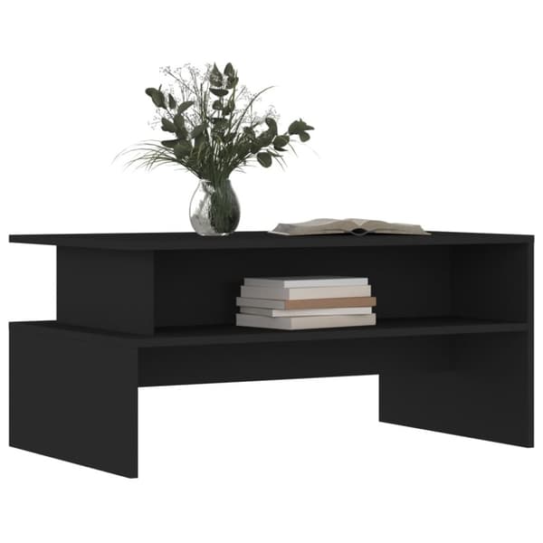 vidaXL Salongbord svart 90x55x42,5 cm konstruert tre
