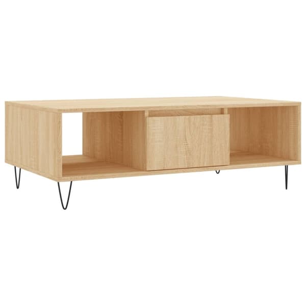 vidaXL Soffbord sonoma-ek 104x60x35 cm konstruerat trä