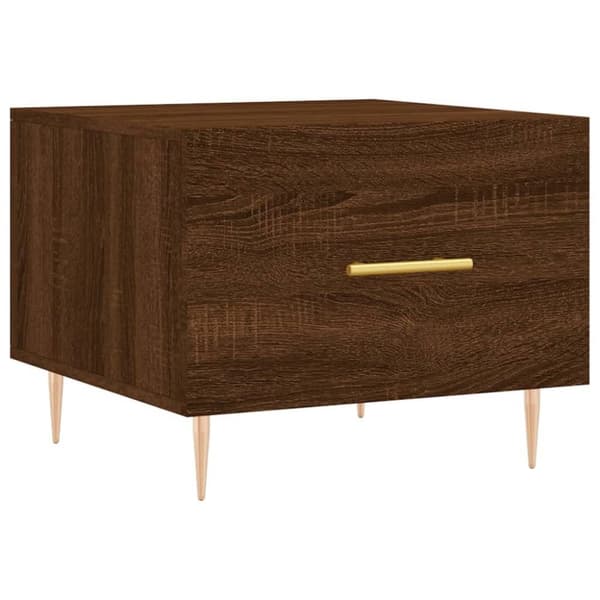 vidaXL Sohvapöytä ruskea tammi 50x50x40 cm tekninen puu